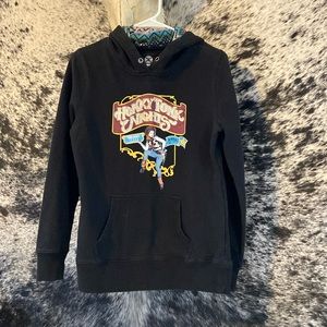 Hooey black hooded sweatshirt with Aztec hood